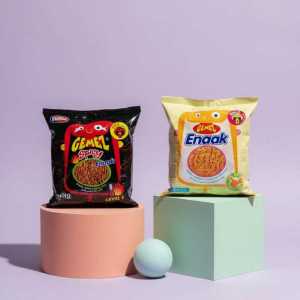 Gemez Enaak Noodle Snack Variety Pack - Spicy Level 1 and Original Flavors