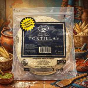 Kitchen & Home Freshly Baked Small Tortillas - 12 Pcs Pack with Improved Softness & Flexibility