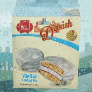 W.L Danish Vanilla Layered Pie Snack Cookies Bag 10x38g packs