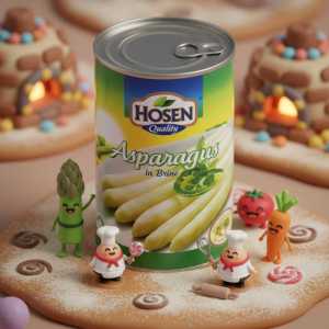 Hosen Quality Canned Asparagus in Brine - White Asparagus Spears