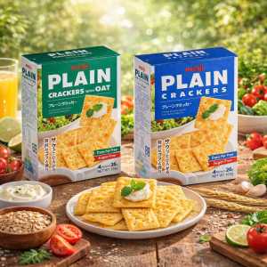 Meiji Plain Crackers and Plain Crackers with Oat - Sugar-free, Trans Fat Free