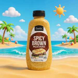 Essential Everyday Spicy Brown Mustard, 12 Oz Squeeze Bottle