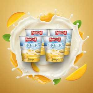 Pascual Greek Style Mango 4x100g yogurt  uht milk