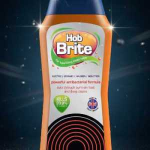homecare hob brite cleaner 300ml -Hob Brite Ceramic & Induction Hob Cleaner - Kills 99.9% Bacteria, Removes Burnt-on Food