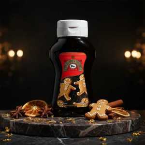 Gingerbread Flavored Dessert Syrup - Easy Squeeze Bottle for Pancakes, Coffee & Ice Cream