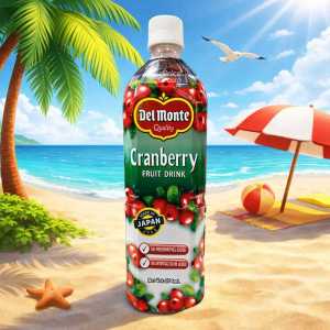 Del Monte Cranberry Fruit Drink, 750ml Bottle - Product of Japan