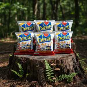 Leslies I Love Cheese! Snack Mix - Assorted Nacho Corn Chips, Clover Chips, and Cheezy - 30g (1.06 Oz)