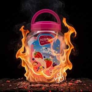 Nibou Yogurt Berries Candy Jar - Creamy Fruit Flavored Marshmallow Treats