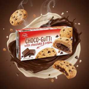Choco-gutti Cookies with Chocolate & Cream Filling - 200g Box