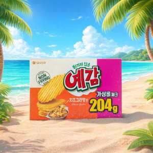 Orion Yegam Cheese Gratin Non-fried Potato Chips - 204g (12 Packs)