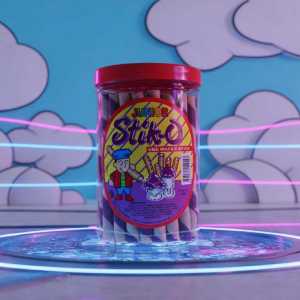 Junior Stik-o Ube Wafer Stick 380g Jar - Authentic Filipino Sweet Snack