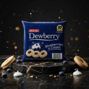 Jack 'n Jill Dewberry Blueberries 'n Cream Sandwich Cookies - 10 Packs X 33g