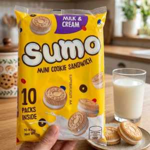Nissin Sumo Mini Cookie Sandwich - Cookies & Cream Multipack (20g x 10 Packs)