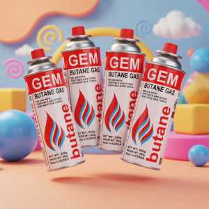 Gem Butane Gas Canisters 230g - Pack of 4 Portable Camping Fuel