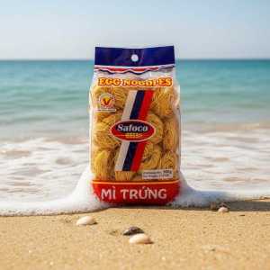 Safoco Egg Noodles (mì Trứng) 500g- Traditional Vietnamese Dried Egg Noodles