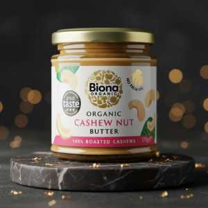 Biona Organic Cashew Nut Butter Roasted Cashews, No Palm Oil - 170g