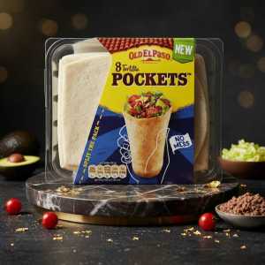 Old El Paso 8 Tortilla Pockets - No Mess Soft Flour Tortillas, 223g wraps