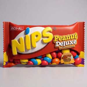 Jack 'n Jill Nips Peanut Deluxe 90g - Candy Coated Roasted Peanuts - Chocolate Snack