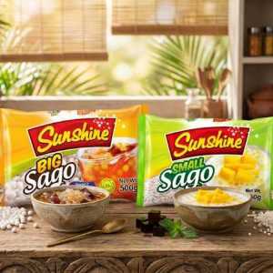 Sunshine Sago 500g Big & Small Pearls | Premium Tapioca Pearls for Sago’t Gulaman, Milk Tea, Desserts