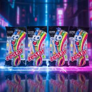 Zestar Gummi Rainbow Belts - x3 - Fruity Chewy Candy Pack
