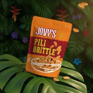 Jovy's Pili Brittle - Authentic Filipino Roasted Pili Nut Snack - Resealable Pouch