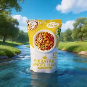 Six Fortune Shirataki Angel Hair Noodles - Low Carb & Keto Friendly Pasta Alternative