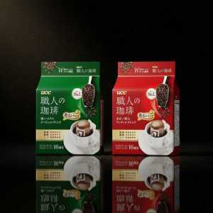 Ucc Craftsman's Coffee Drip Bags - Deep Rich Special Blend (green) & Sweet Scented Mocha Blend (red) - 16 Count Each