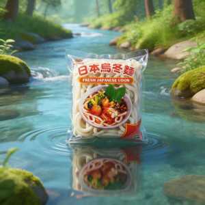 Sanwa Japanese Udon Noodles, Thick Precooked Wheat Noodles 200g