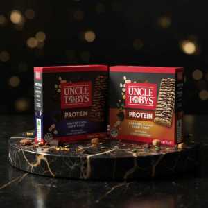 Uncle Tobys Protein Muesli Bars Bundle - Double Choc & Caramel Dark Choc (2 X 175g)