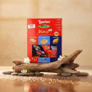 Loacker Minis Mix Assorted Wafer Cookies 400g- Napolitaner, Vanilla, & Cremkakao - 40 Count
