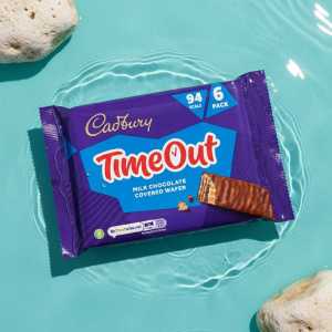 Cadbury Time Out Milk Chocolate Covered Wafer 6 Pack - 94 Calories Per Bar
