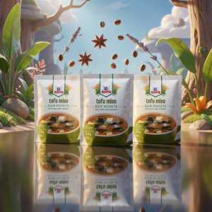 M-k Tofu Miso Instant Soup Pockets - 28g (pack of 3 Sachets)