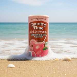 Country Time Pink Lemonade Drink Mix, 2.33kg Canister, No Artificial Flavors mix Juice
