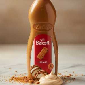 Lotus Biscoff Topping Sauce - Caramelized Biscuit Dessert Squeeze Bottle