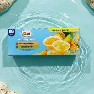 Dole Fruit Bowls Variety Pack, Diced Peaches and Mixed Fruit in 100% Juice, 16 Count, 4 Oz Bowls