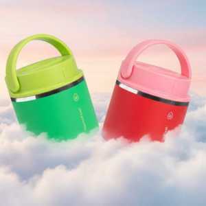 Thermoflask 2-pack Assorted Color Insulated Stainless Steel Food Jars - Green & Red - Leak-proof Vacuum Food Containers with Integrated Handles