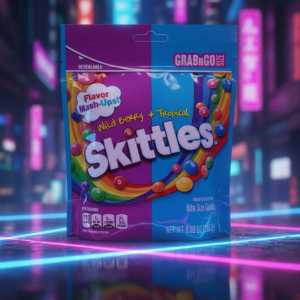 Skittles Flavor Mash-ups Wild Berry and Tropical Chewy Candy, 9 Oz Grab N Go Resealable Bag