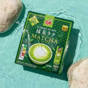 Osk Matcha Latte 3-in-1 Instant Japanese Green Tea Mix - 10 Sticks X 12g (120g Pack)