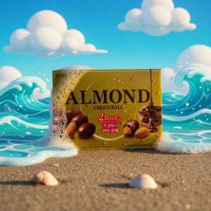 Lotte Almond Choco Ball - 2 Layer Chocolate Covered Roasted Almonds