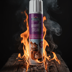 Emborg Whipped Cream Spray 500ml - Real Dairy with Sugar - Made with European Fresh Cream