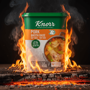 Knorr Professional Pork Broth Base 1.5kg - High-yield Professional Soup Base