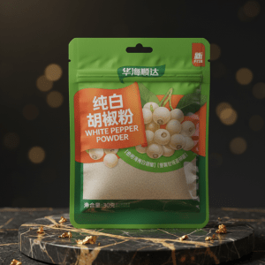 Huahai Shunda Pure White Pepper Powder - 30g Bag - Ground White Peppercorns for Seasoning and Cooking