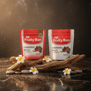 Fruity Bon Tamarind Balls Variety Pack - Extra Spicy & Sweet and Spicy - 90g Pouches