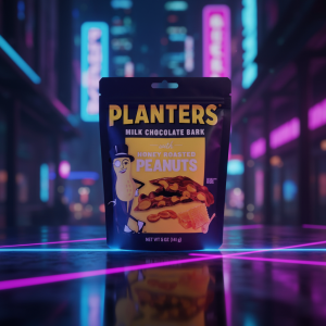 Planters Milk Chocolate Bars with Honey Roasted Peanuts - Snack Pouch 5oz