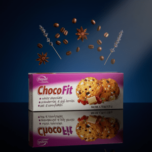 Rovelli Chocofit Cookies with White Chocolate, Cranberries, Goji Berries & Oat Flakes - 135g