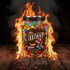 M&M Milk Chocolate Candy, Bulk Pantry Jar, Resealable Container, 62 Oz