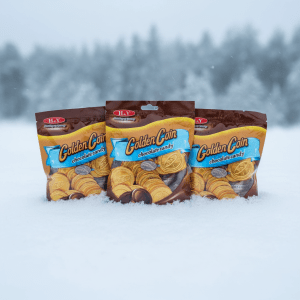 H&y Golden Coin Chocolate Candy x3 - 57.6g Bag