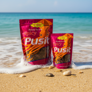 Ya Yammy Spicy Pusit 200g• 100g-Philippine Spicy Dried Squid Snack - Ready-to-eat
