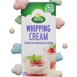 Arla Whipping Cream 1Liter for Cooking and Desserts - High Quality Dairy