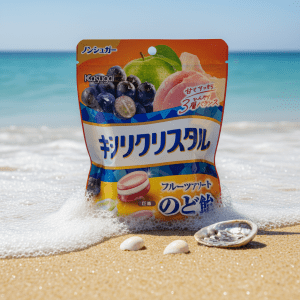 Kasugai Xylicrystal Sugar-free Throat Lozenge Fruit Assortment - Grape, Green Apple, Peach - Japanese Hard Candy